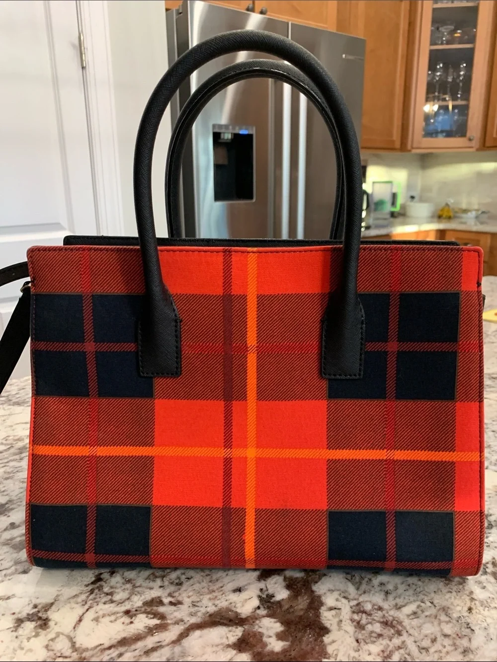 ❤️ KATE SPADE PLAID 2 WAY BAG HANDBAG CROSSBODY NEW WITHOUT TAGS!